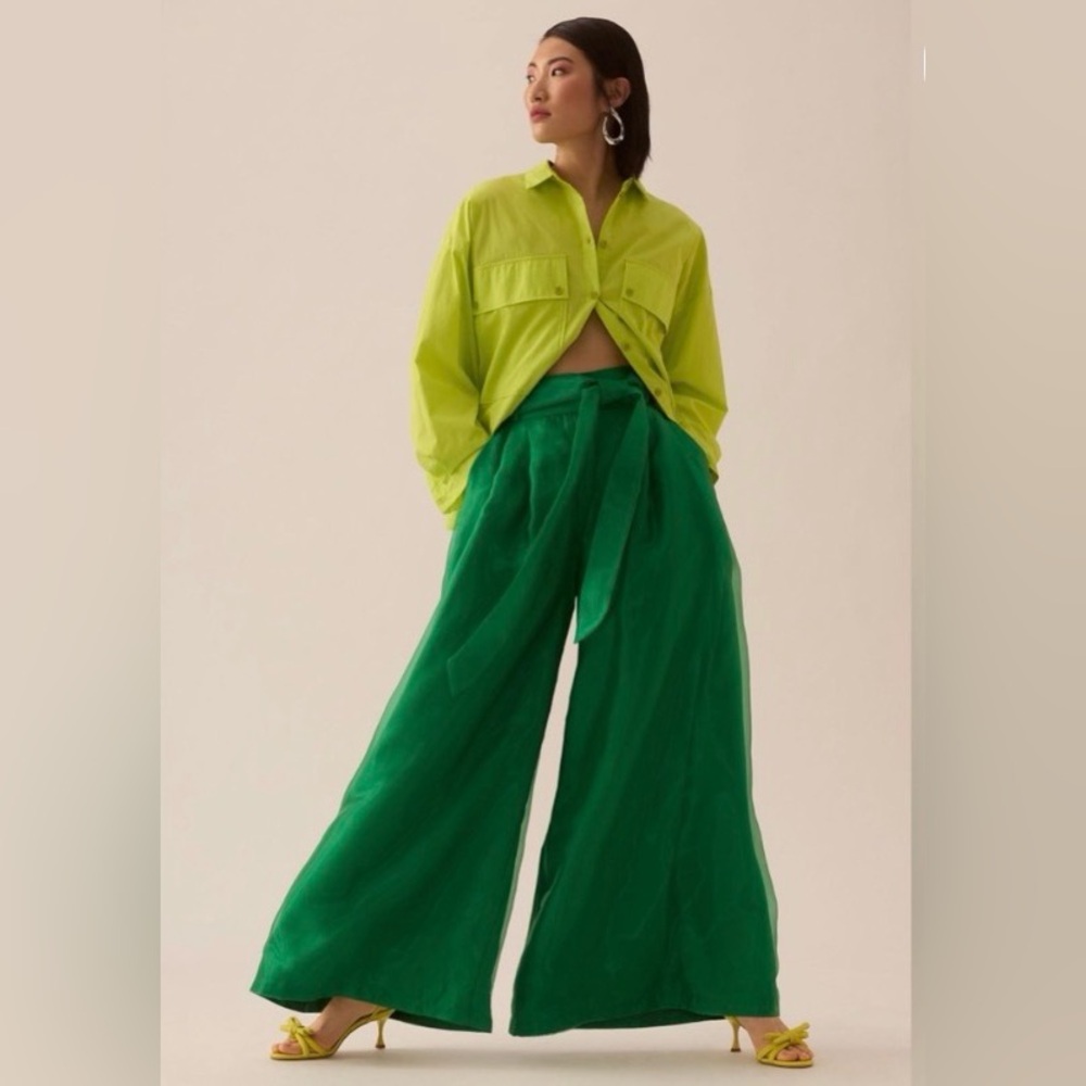 NWT Anthropologie Eva Franco Belted Wide Leg Pants